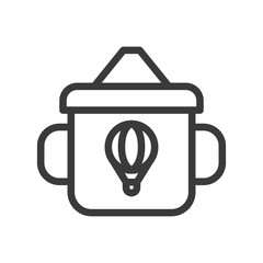 Nice baby milk bottle, baby item, baby drink vector