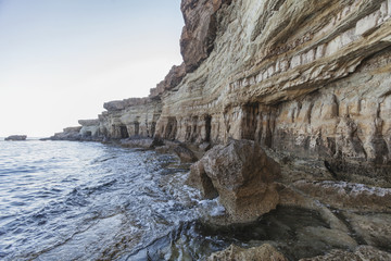 Ayia Napa, Cyprus. Sea caves of Cavo Greco Cape.