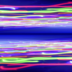 abstract blue background with perspective in the distance