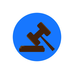 Judge's hammer icon.