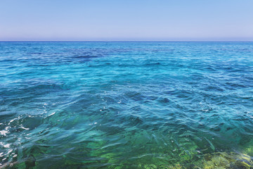 Obraz premium Mediterranean sea landscape, Turquoise transparent water