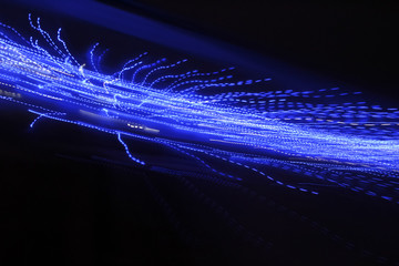 beautiful abstract blue banner with neon lights