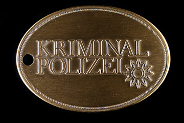 Echte KriPo-Marke der bayerischen Polizei