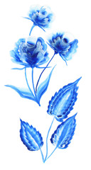 paintings of blue flowers