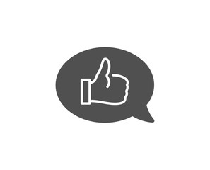 Positive feedback simple icon. Communication symbol. Speech bubble sign. Quality design elements. Classic style. Vector