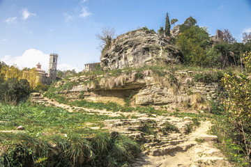 Obraz premium Landscape in Rupit, Costa Brava, Catalonia, Spain