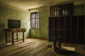 Room in an abandoned house