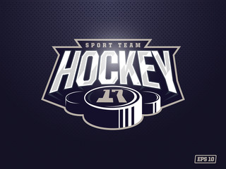 Modern professional hockey logo for sport team