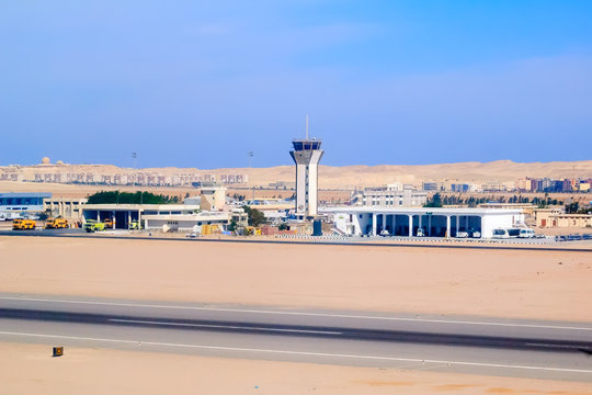 International Hurghada Airport With Communication Tower In Egypt Africa