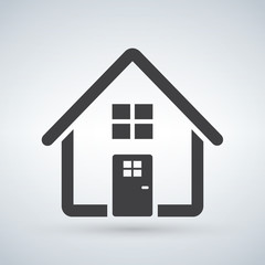 Home icon vector. House. Enter, welcome concept. Building sign Isolated on white background. Trendy Flat style for graphic design, logo, Web site, social media, UI, mobile app