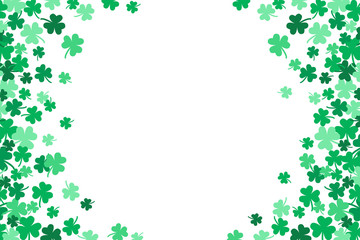 Fototapeta premium Saint Patricks Day Falling Shamrocks Vector Background 2