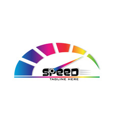 Colorful speed meter vector
