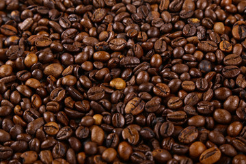 Coffee beans, Grains of coffee background, texture
