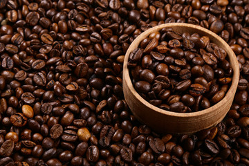 Coffee beans, Grains of coffee background, texture