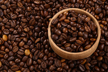 Coffee beans, Grains of coffee background, texture