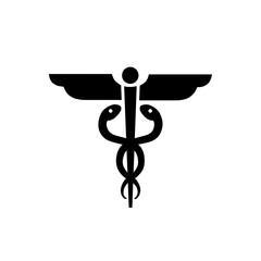 caduceus medical symbol icon illustration isolated - 189237170