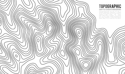 Fototapeta premium Topographic map contour background. Topo map with elevation. Contour map vector. Geographic World Topography map grid abstract vector illustration . Mountain hiking trail line map design .