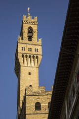 Fototapeta na wymiar Palazzo Vecchio and Uffizi Gallery Florence