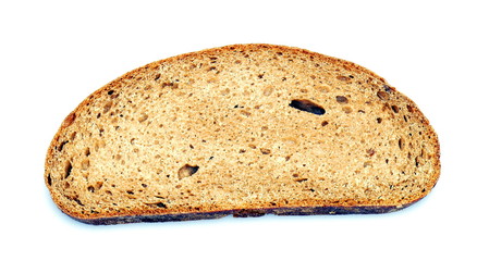 Geschnittene Brotscheibe, freigestellt