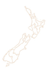 New Zealand map. Vector Illustration
