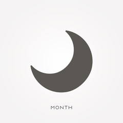 Obraz na płótnie Canvas Silhouette icon month