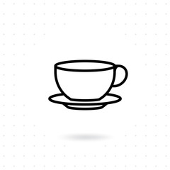 Tea cup icon. Coffee cup icons in line style design. Hot drink vector illustration