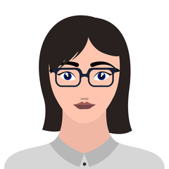 Woman hipster avatar