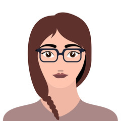 Woman hipster avatar