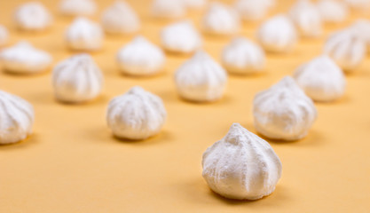 Sweets on a beautiful pastel surface in a minimalist style.