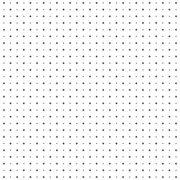 Seamless polka background. 4 pointed beveled stars and dot. Vector illustration