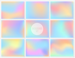 Fototapeta premium Blur backgrounds set smooth elegant colors colorful 1