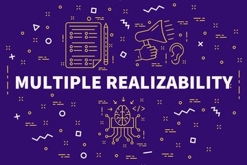 Conceptual business illustration with the words multiple realizability