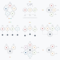 Set with infographics