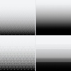Halftone dots on white background