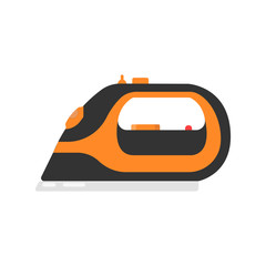 Icon electric steam iron in flat style