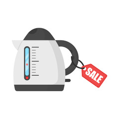 Icon modern steel electrical kettle with discount flat