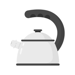Icon kettle with whistle flat