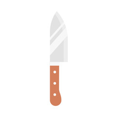 Icon kitchen steel knife with wooden handle