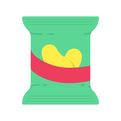 Icon bag of chips from potatoes