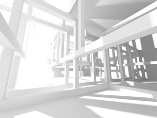 Obraz premium Abstract Modern White Architecture Background