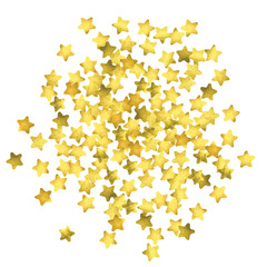Star confetti. Gold random confetti background