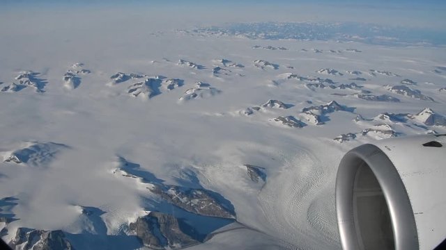 Calotta Polare della Groenlandia dall'aereo
