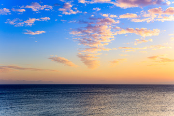 Naklejka na ściany i meble Water, horizon and beautiful sky, Canary Islands, Spain