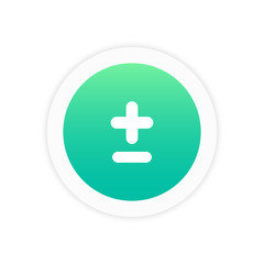 Obraz premium Plus minus icon sign