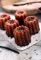 Caneles de bordeaux - traditional French sweet dessert