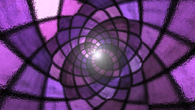 Violet colored abstract stained glass motion background. 