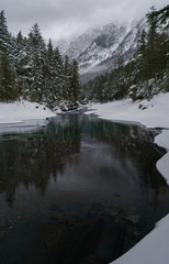 Fototapeta na wymiar A Winter in Glacier National Park