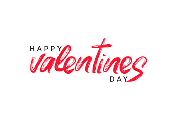Fototapeta na wymiar Happy Valentines day text typography, greeting card