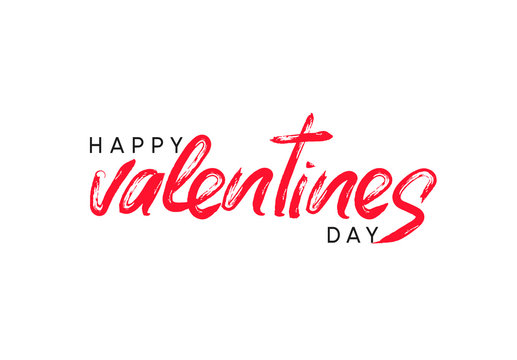Happy Valentines day text typography, greeting card