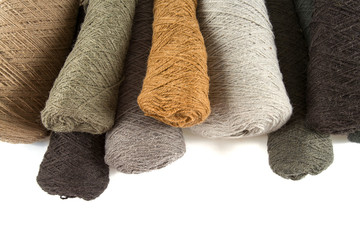 Yarn isolated on white background